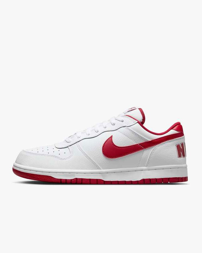 NIKE Big Nike Low, Sneaker Uomo - Bianco/Rosso