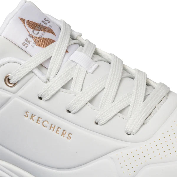 Skechers Uno - Golden Air, Sneakers Donna - Bianco e Oro