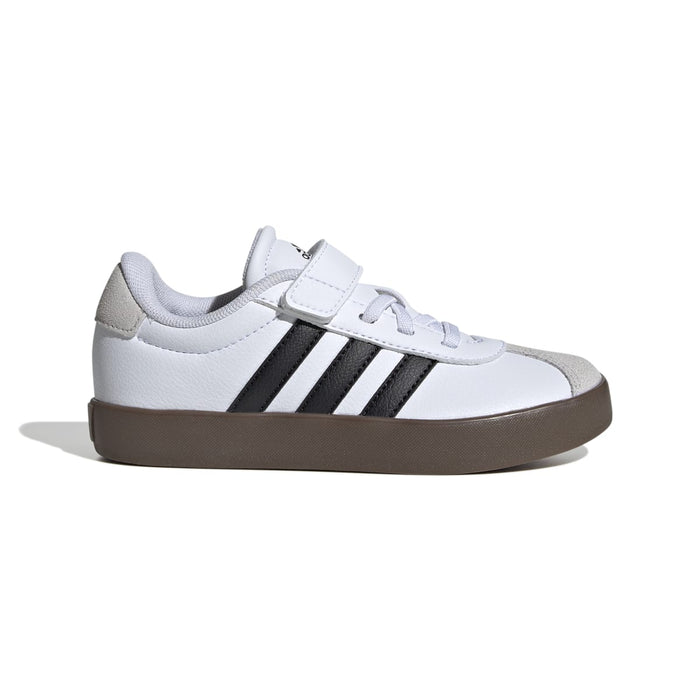 Adidas VL COURT 3.0, Sneaker Unisex Bambini - Bianco e Nero / Bianco e Rosa