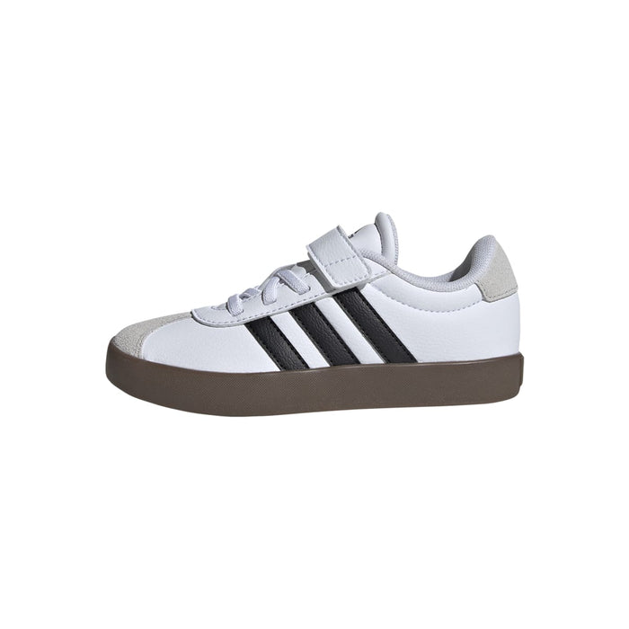 Adidas VL COURT 3.0, Sneaker Unisex Bambini - Bianco e Nero / Bianco e Rosa