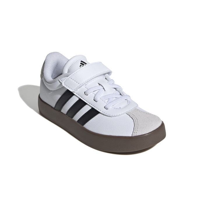 Adidas VL COURT 3.0, Sneaker Unisex Bambini - Bianco e Nero / Bianco e Rosa