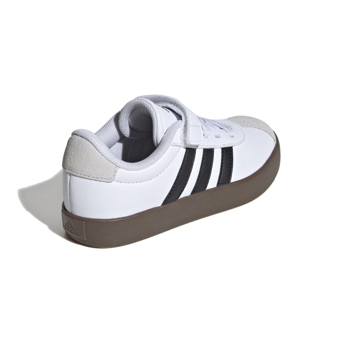 Adidas VL COURT 3.0, Sneaker Unisex Bambini - Bianco e Nero / Bianco e Rosa