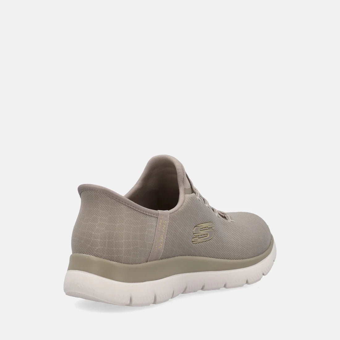 Skechers Summits-Classy Night, Scarpe Sportive Donna Slip-Ins - Taupe/ Nero e Oro