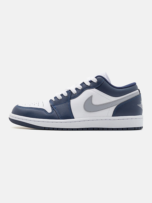 Jordan 1 Low Midnight Navy Wolf Grey (GS)