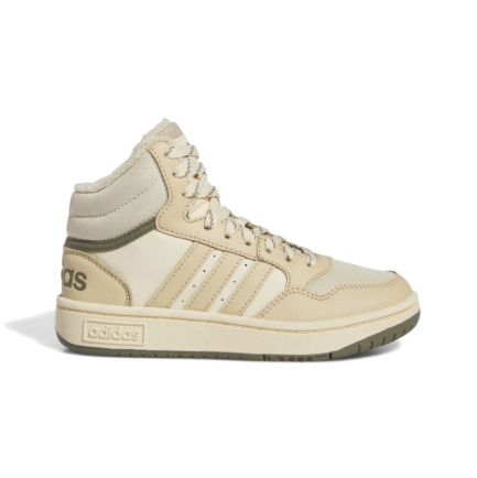 Adidas Hoops Mid 3.0 K, Scarpa Alta Da Ginnastica - Beige e Verde