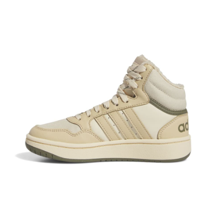 Adidas Hoops Mid 3.0 K, Scarpa Alta Da Ginnastica - Beige e Verde