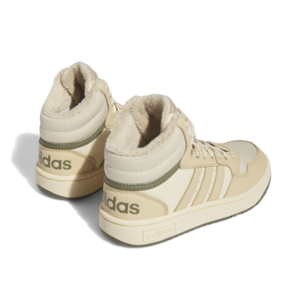 Adidas Hoops Mid 3.0 K, Scarpa Alta Da Ginnastica - Beige e Verde