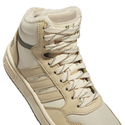 Adidas Hoops Mid 3.0 K, Scarpa Alta Da Ginnastica - Beige e Verde