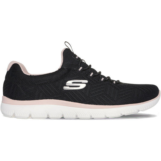 Skechers Summits Artistry Chic, Scarpe Sportive Donna - Nero/Rosa