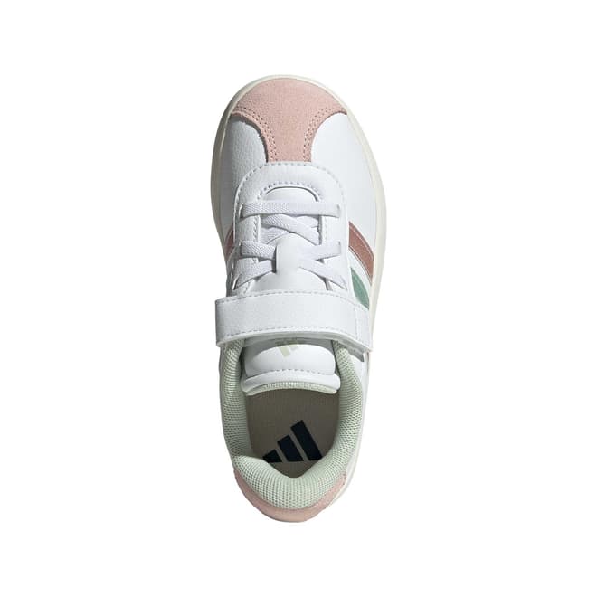 Adidas VL COURT 3.0, Sneaker Unisex Bambini - Bianco e Nero / Bianco e Rosa