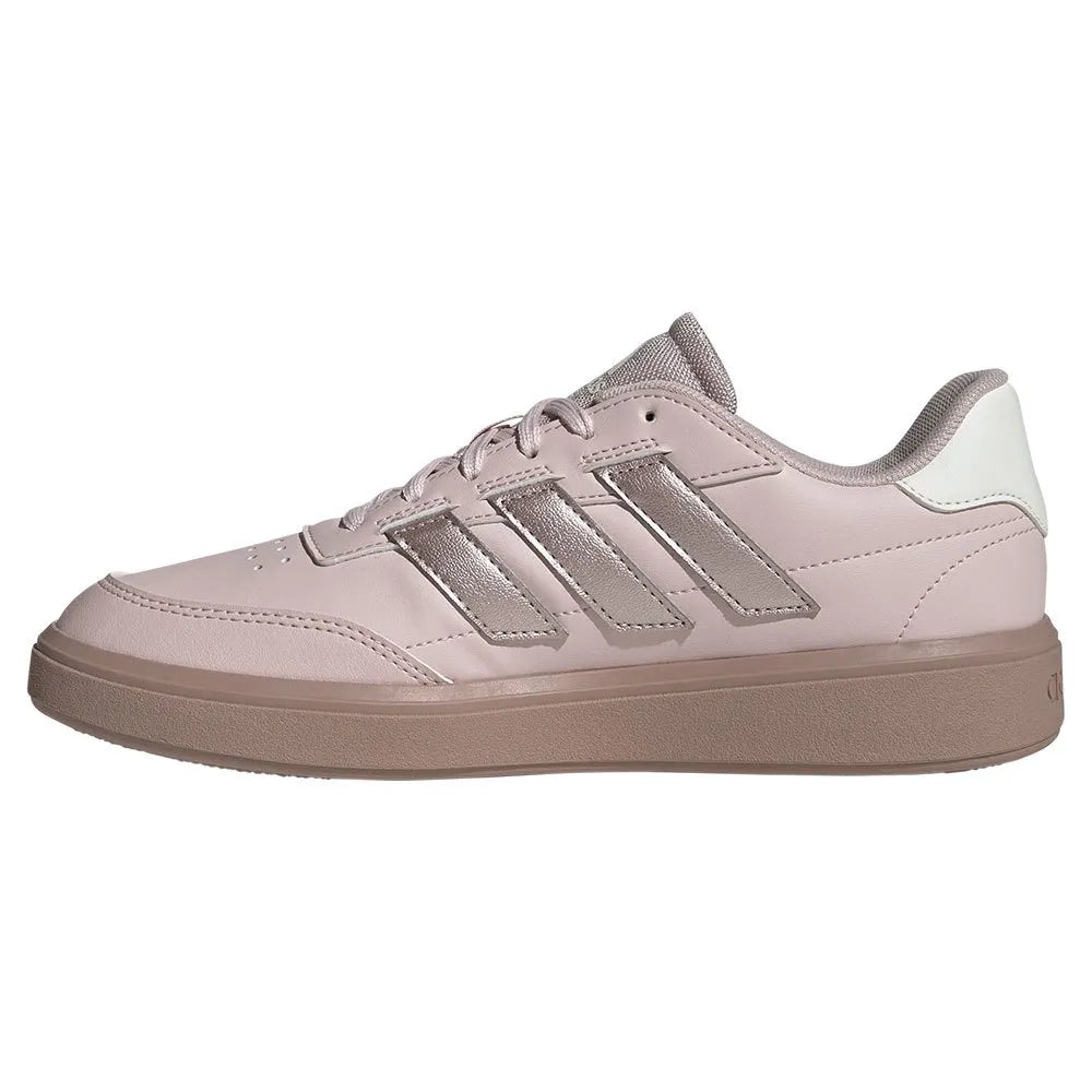 Adidas Courtblock, Sneaker Donna - Bianco, Rosa / Rosa Cipria, Metallico