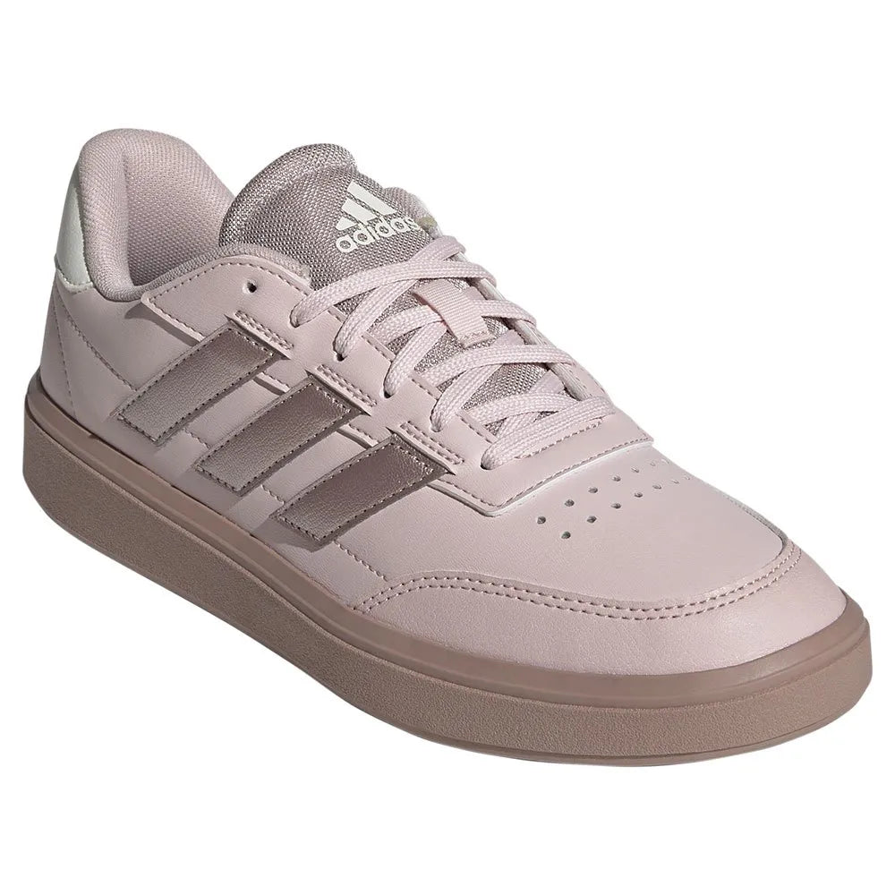 Adidas Courtblock, Sneaker Donna - Bianco, Rosa / Rosa Cipria, Metallico