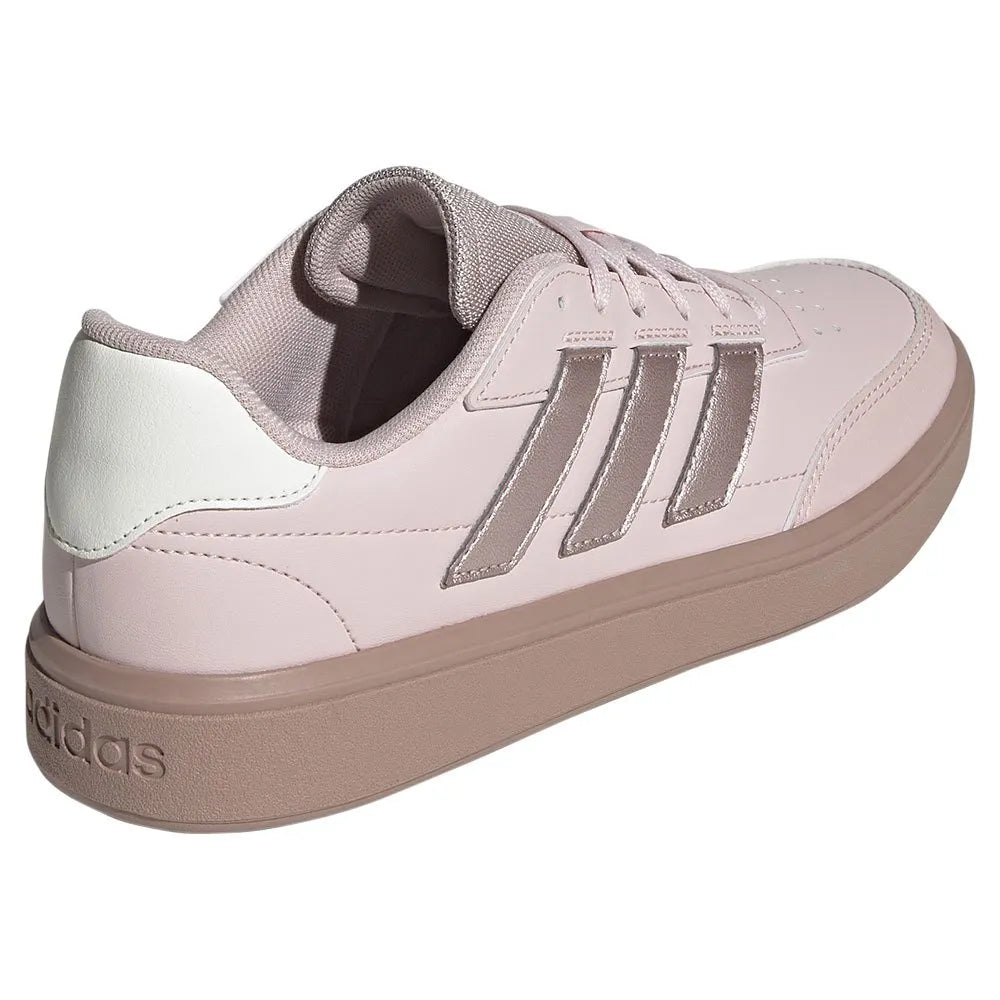 Adidas Courtblock, Sneaker Donna - Bianco, Rosa / Rosa Cipria, Metallico