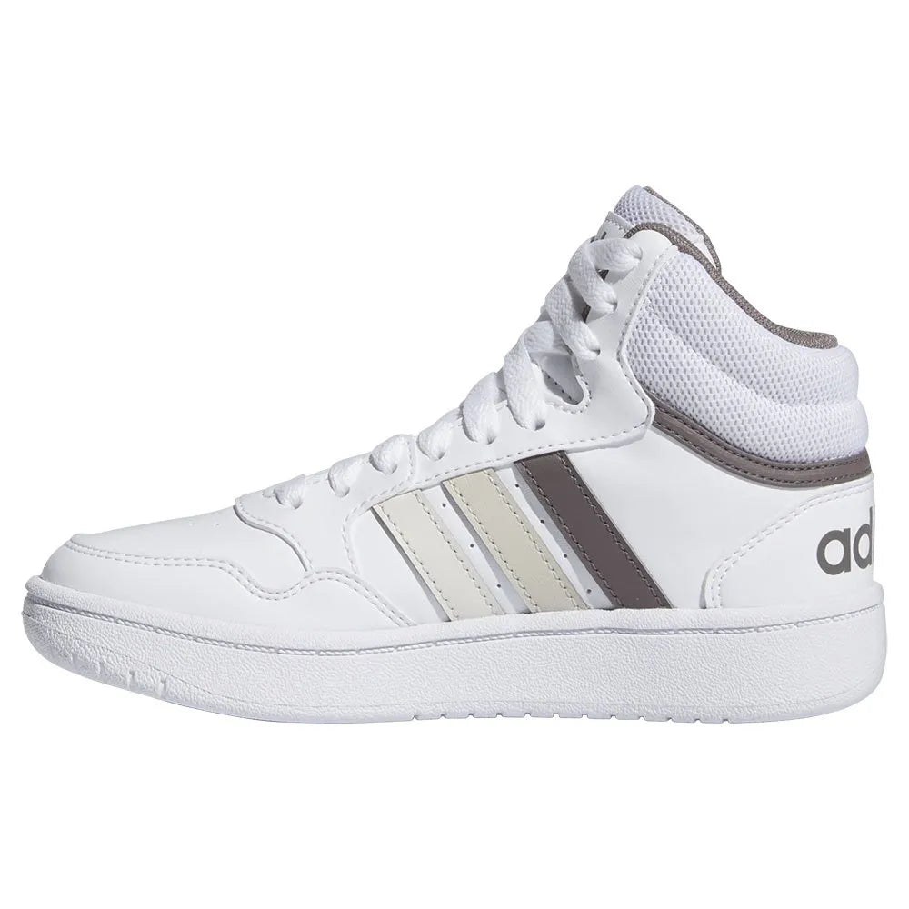 Adidas HOOPS 3.0 MID K, Sneaker Alta Ragazzi - Bianco, Beige