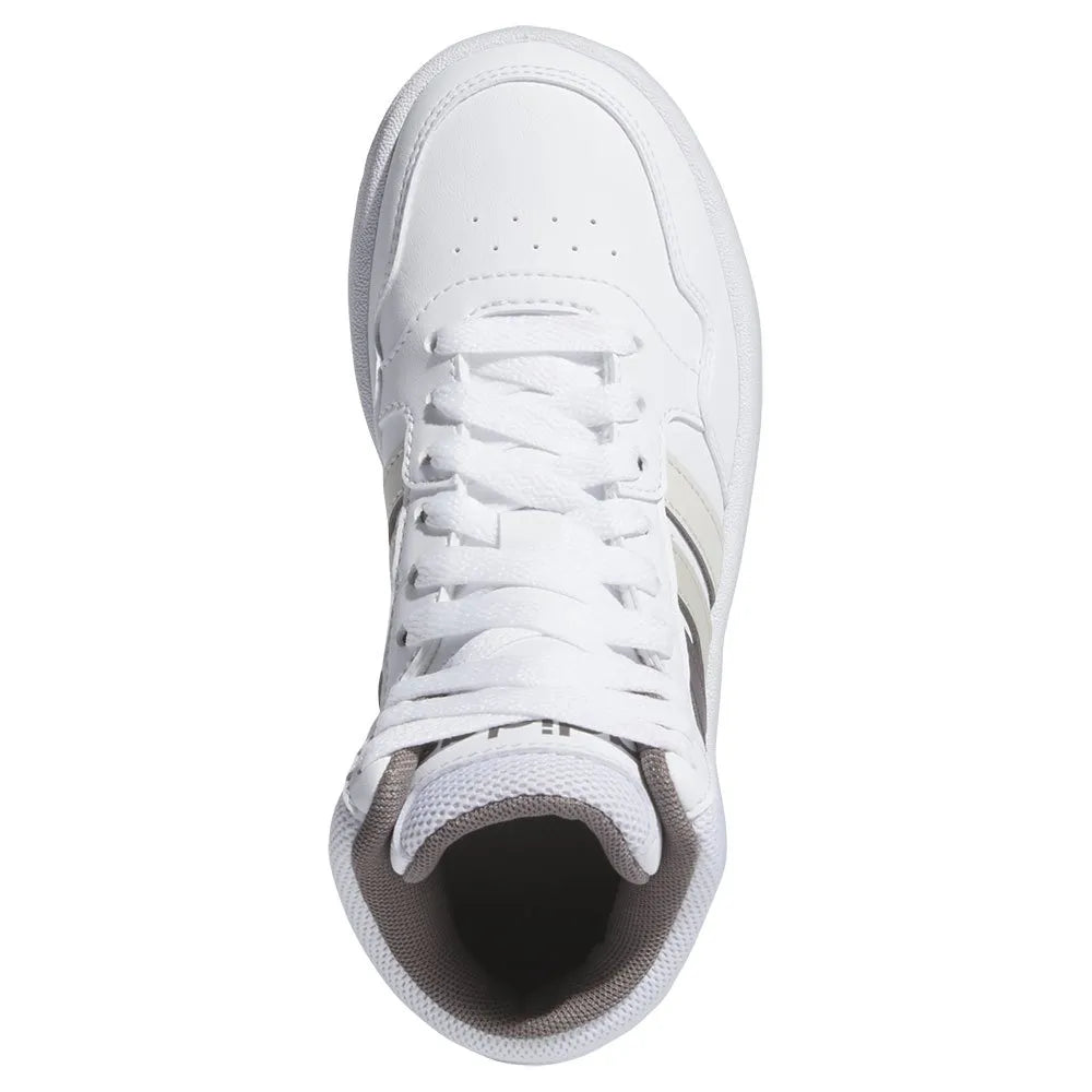 Adidas HOOPS 3.0 MID K, Sneaker Alta Ragazzi - Bianco, Beige