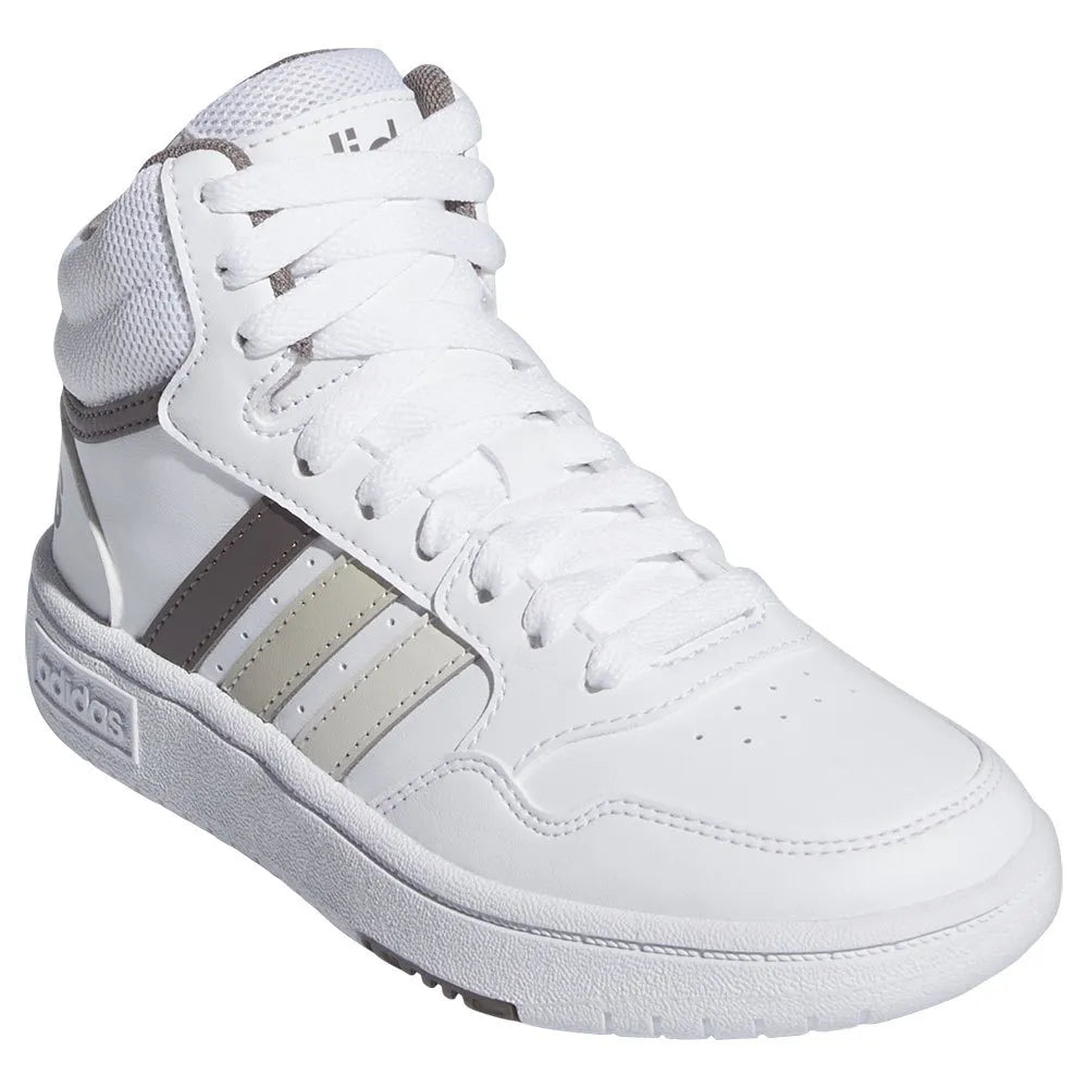 Adidas HOOPS 3.0 MID K, Sneaker Alta Ragazzi - Bianco, Beige