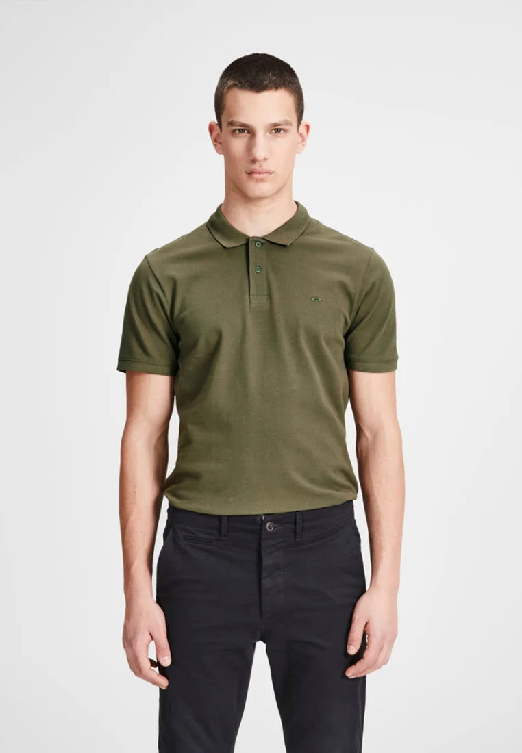 JACK & JONES, JJEBASIC POLO SS NOOS - Navy, Olive Green