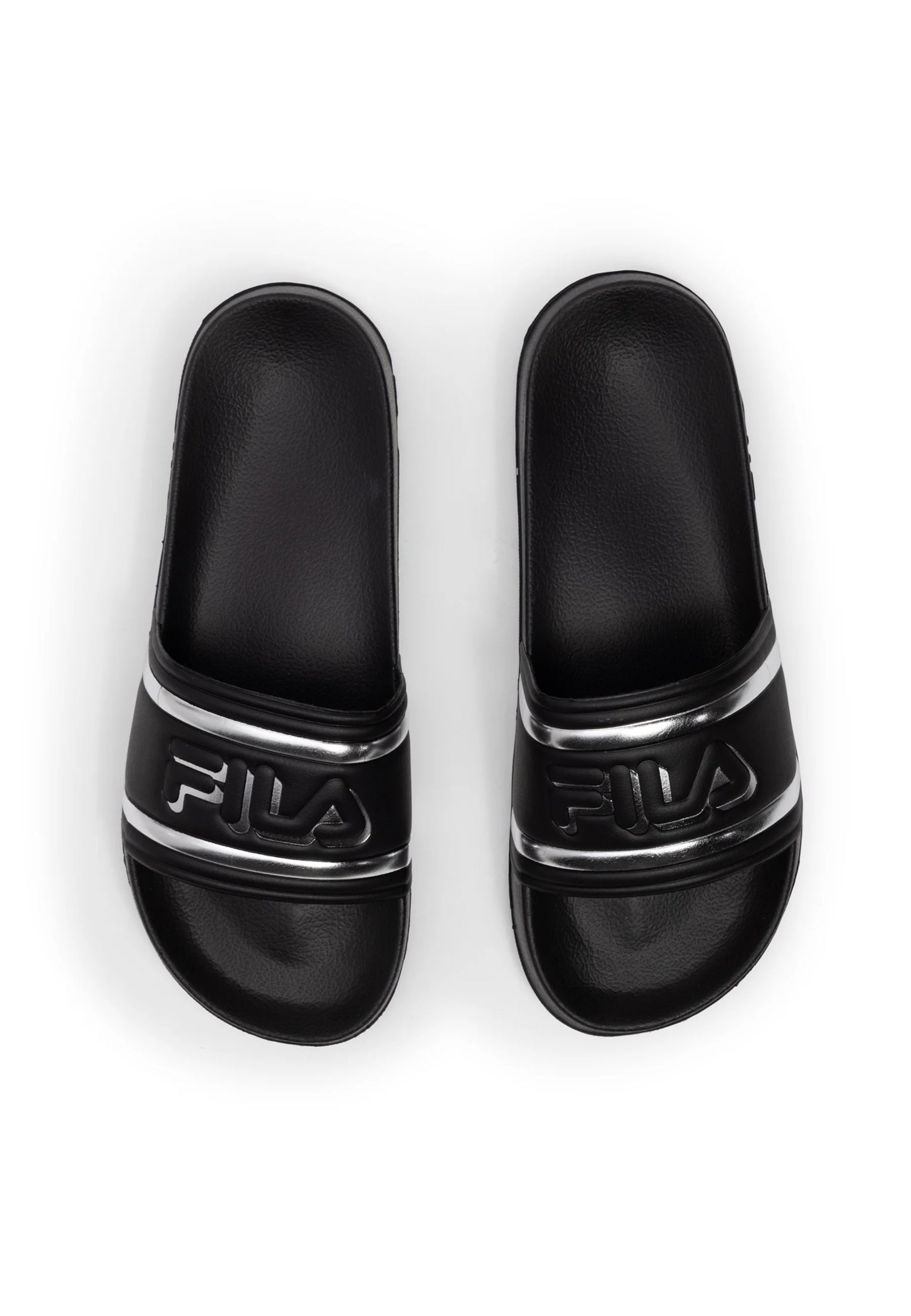 FILA Morro Bay Logo Slipper, Ciabatta Donna - Black/Silver