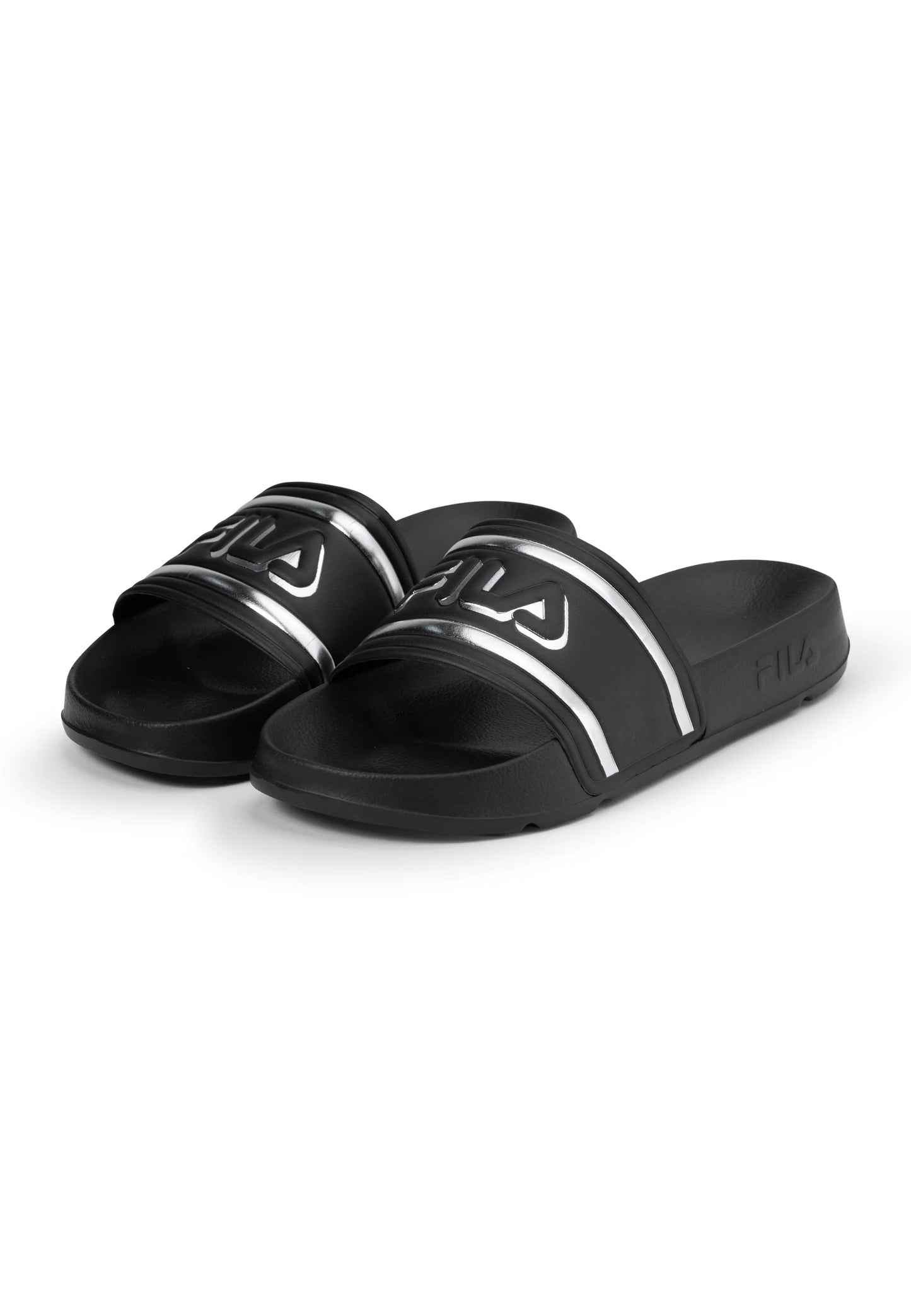 FILA Morro Bay Logo Slipper, Ciabatta Donna - Black/Silver