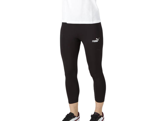 PUMA ESS+ Textured Foil, Leggins a 3/4 Donna - Nero