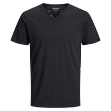 Upload the image to the Gallery viewer,JACK &amp; JONES JJESPLIT NECK TEE SS NOOS, T-shirt Uomo - Blu, Verde, Nero
