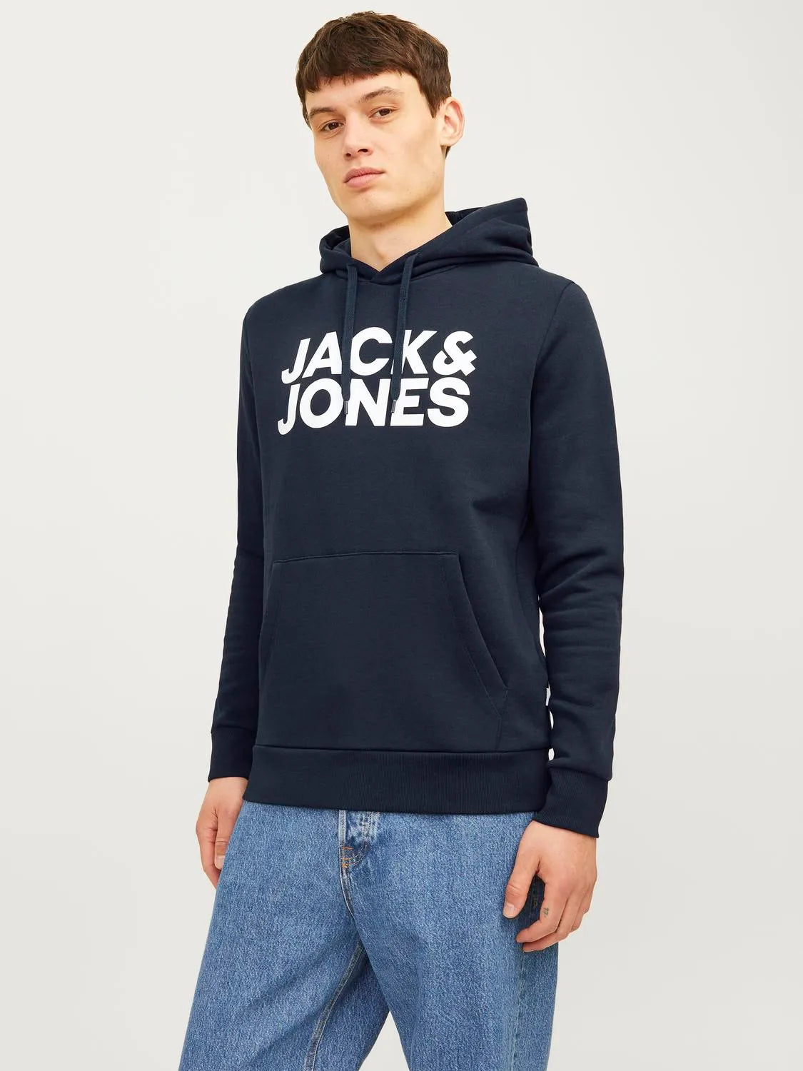 JACK & JONES, JJECORP LOGO SWEAT HOOD 2PK MP NOOS, 2 Felpe Uomo -  Nero e Blu