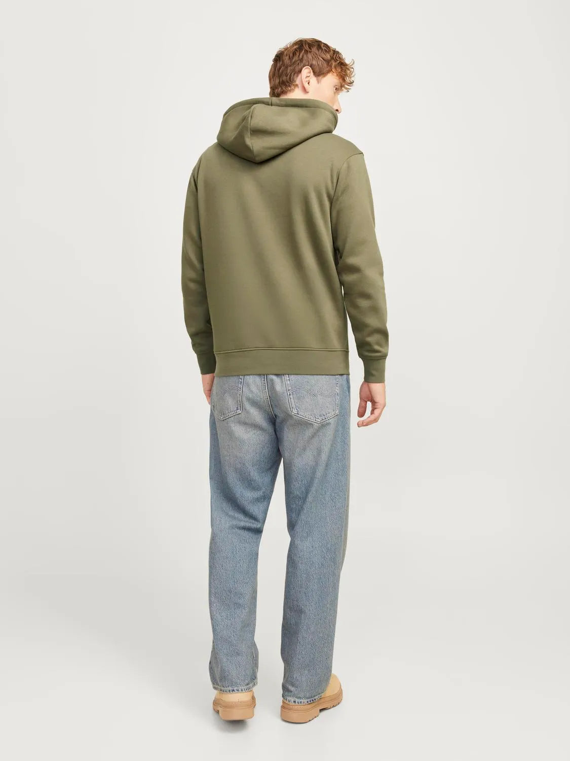 JACK & JONES, JORVESTERBRO SWEAT HOOD NOOS, Felpa Uomo - Nero, Verde