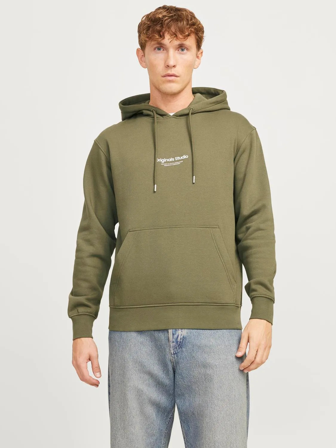 JACK & JONES, JORVESTERBRO SWEAT HOOD NOOS, Felpa Uomo - Nero, Verde