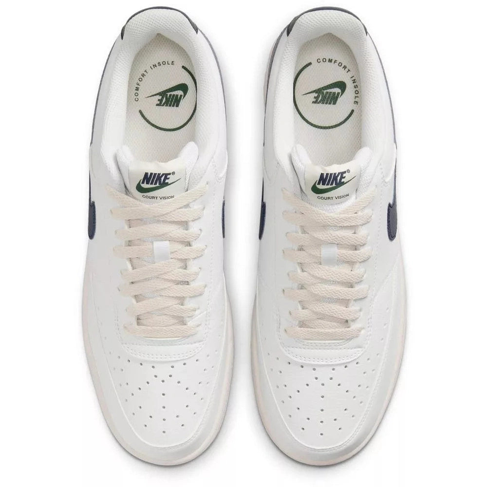 NIKE Court Vision Lo - Scarpe da Ginnastica Uomo - Bianco e Blu