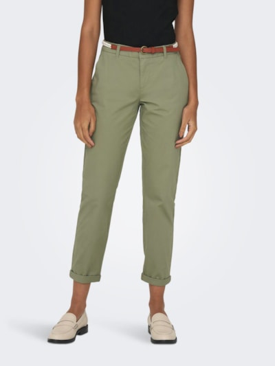 Only, ONLBIANA MW COTTON BELT CHINO CC PNT "32  - Aloe