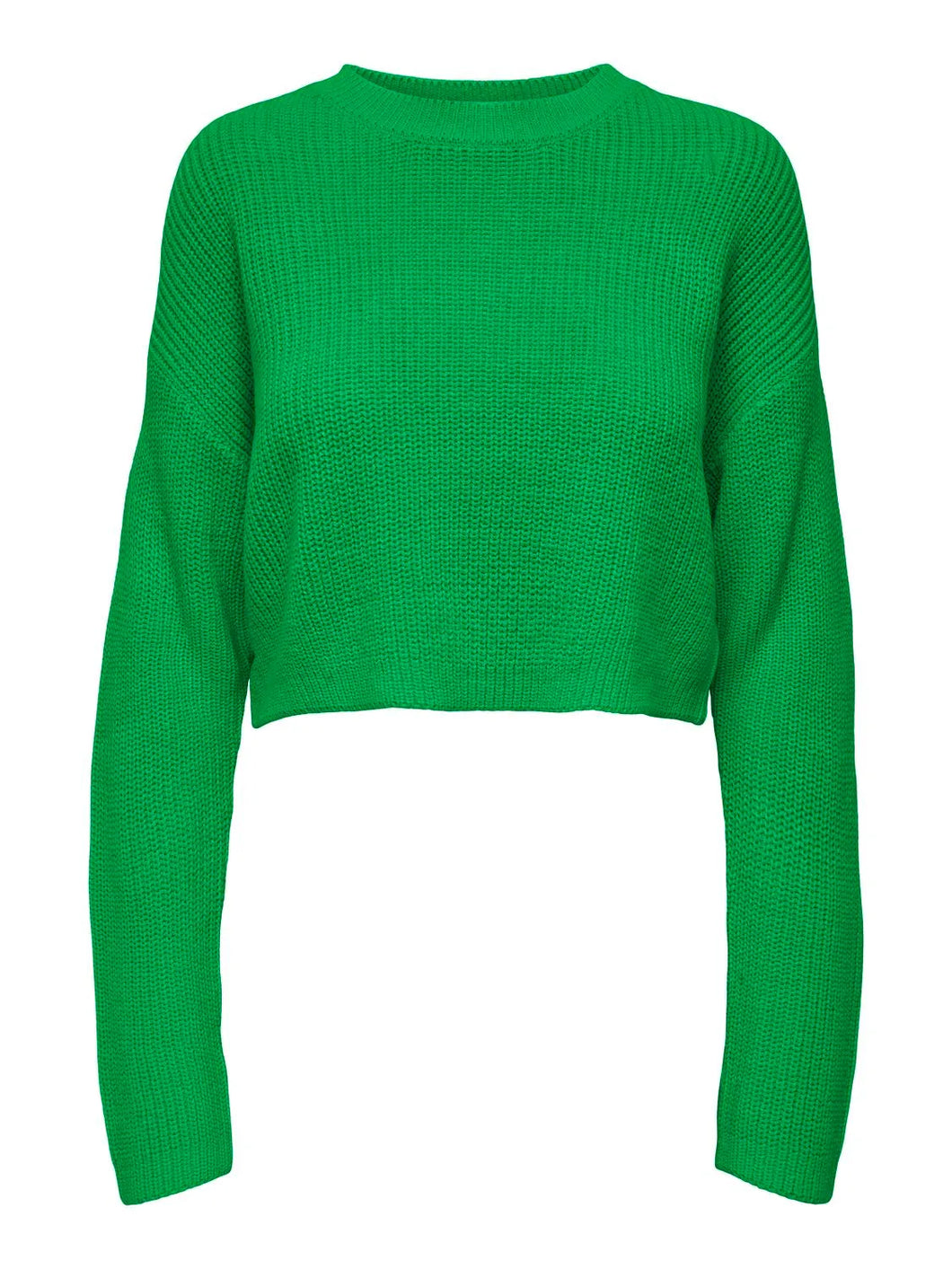 Only, ONLMALAVI L/S CROPPED PULLOVER KNT NOOS - Verde