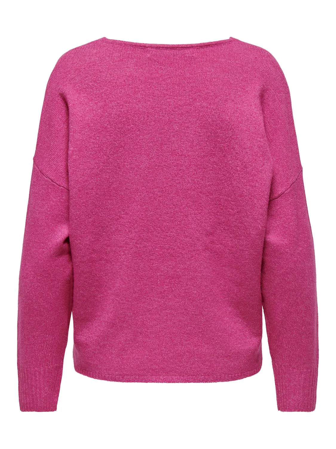 Only, ONLRICA LIFE L/S V-NECK PULLO KNIT NOOS - Magenta