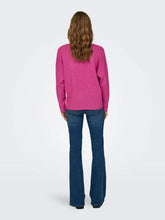 Upload the image to the Gallery viewer,Only, ONLRICA LIFE L/S V-NECK PULLO KNIT NOOS - Magenta
