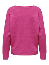 Upload the image to the Gallery viewer,Only, ONLRICA LIFE L/S V-NECK PULLO KNIT NOOS - Magenta
