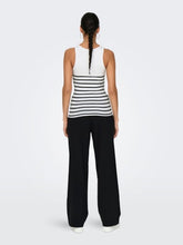 Carica l&#39;immagine nel visualizzatore di Gallery, Only, ONLKENYA RIB STRIPE TANK TOP CS JRS - Nero e Bianco
