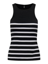 Carica l&#39;immagine nel visualizzatore di Gallery, Only, ONLKENYA RIB STRIPE TANK TOP CS JRS - Nero e Bianco
