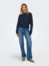 Carica l&#39;immagine nel visualizzatore di Gallery, Only, ONLKRISTINA LS O-NECK PULLOVER EX KNT - Navy
