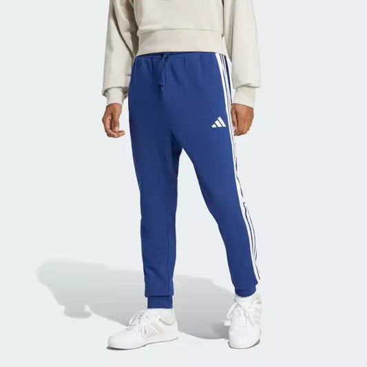 Adidas Essential 3-Stripes French Terry, Pantalone Tuta Uomo - Blu