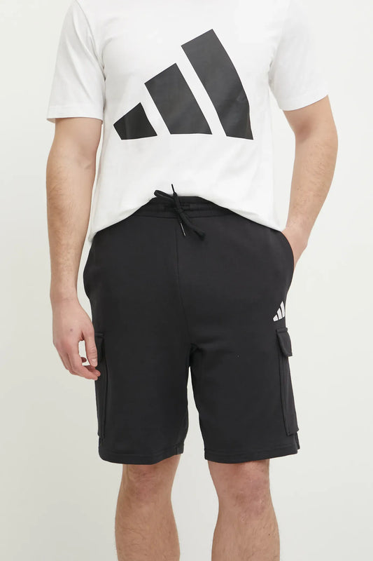 Adidas Essentials Feel Cozy, Short Con Tasconi Uomo - Nero