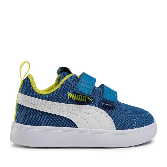 Sneakers PUMA Courtflex V2 Mesh V Inf, Unisex-Bambini -White, Navy