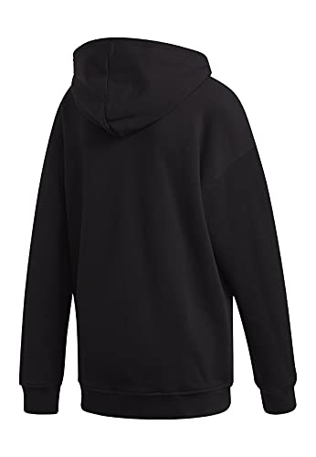 Felpa Adidas Adicolor Trefoil H, con Cappuccio Donna, Nero