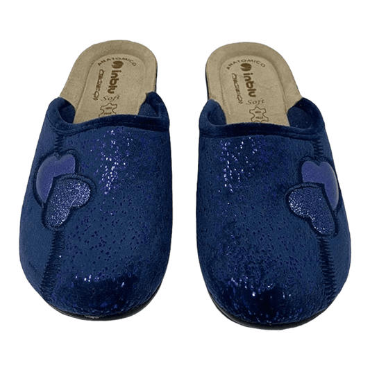 Pantofole Inblu Cuori abbracciati, Donna, Blu