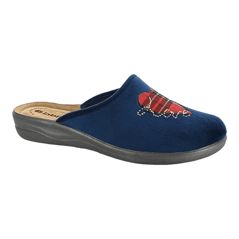 Pantofole Inblu Cuore Tirolese Love, Donna, Blu