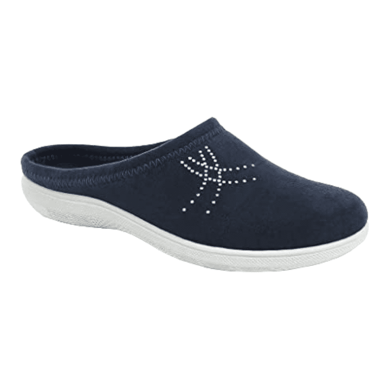 Pantofole Inblu con Motivo a Strass, Donna, Blu