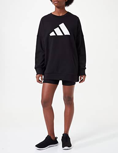 Felpa adidas W Fi 3b Crew, Nero, Donna