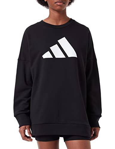 Felpa adidas W Fi 3b Crew, Nero, Donna