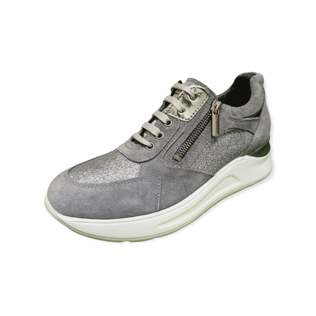 Scarpe Donna Sneakers Agorà Casual Made in Italy, Grigio | Nero