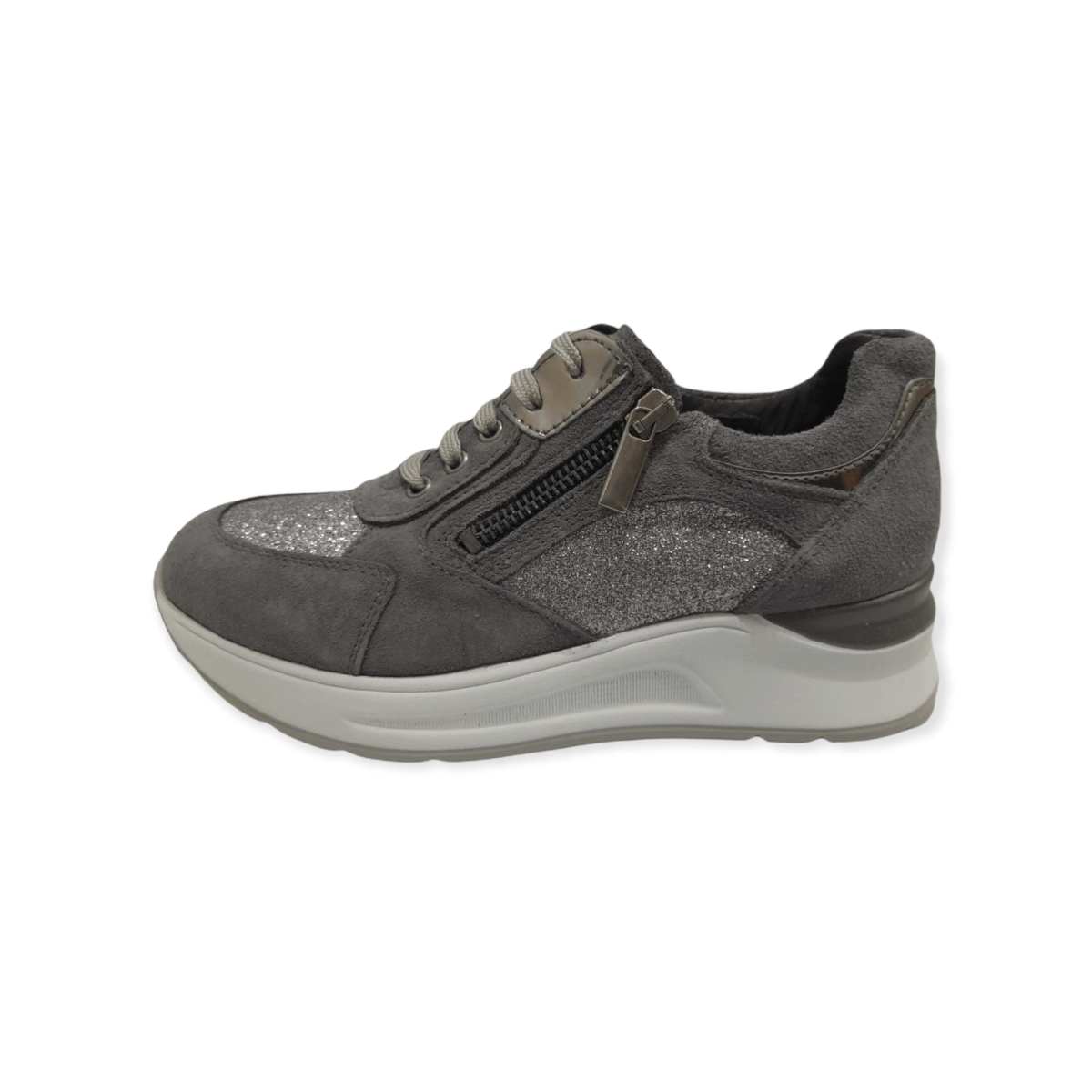 Scarpe Donna Sneakers Agorà Casual Made in Italy, Grigio | Nero