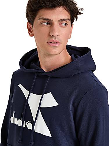 Felpa Diadora - Hoodie Big Logo per Uomo, Rosso | Blu | Nero