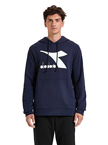 Felpa Diadora - Hoodie Big Logo per Uomo, Rosso | Blu | Nero